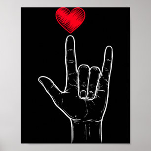 Boy Valentines Day I Love You Sign Asl Heart Women