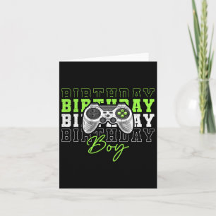 Boy Video Game Birthday Party For Boys Kids Card