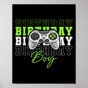 Boy Video Game Birthday Party For Boys Kids Poster