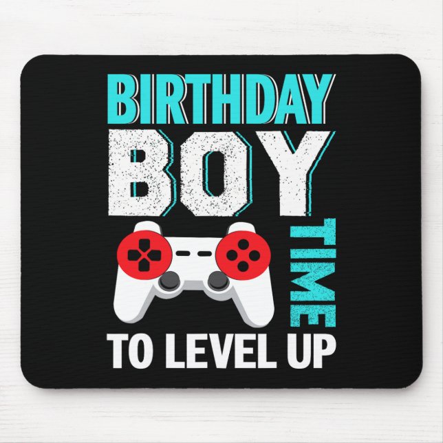 Boy Video Game Birthday Party  Mouse Pad (Front)