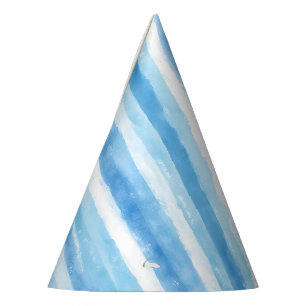 Boy Vintage Blue Kitten Birthday Party Hat