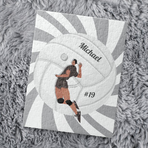 Boy Volleyball Player Kid Name Jersey Team Number  Jigsaw Puzzle