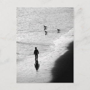 Boy Wading in Surf Postcard