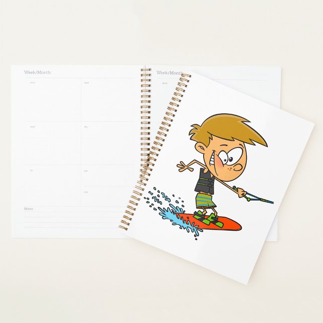 Boy Wakeboarding Fun Summer Water Sports Planner (Creator Uploaded)
