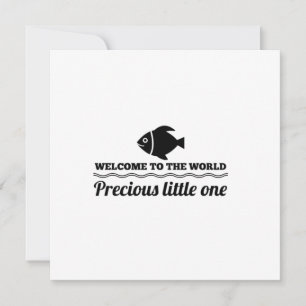 Boy, Welcome to the world precious little one Thank You Card