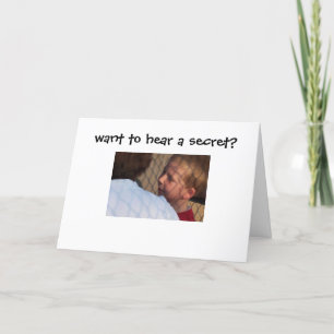 BOY WHISPERING "WANT TO HEAR A SECRET" CARD