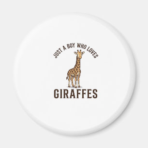 Boy Who Loves Giraffes Vintage Engraving Shirt_1 Magnet