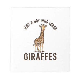 Boy Who Loves Giraffes Vintage Engraving Shirt_1 Notepad