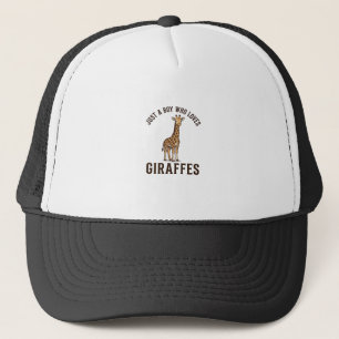 Boy Who Loves Giraffes Vintage Engraving Shirt_1 Trucker Hat