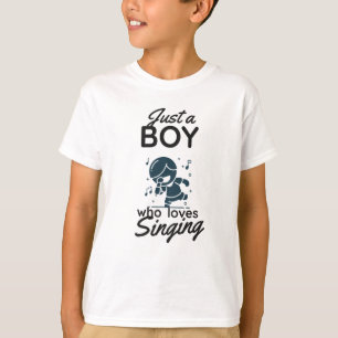 Boy Who Loves Singing Karaoke Singer Music T-Shirt