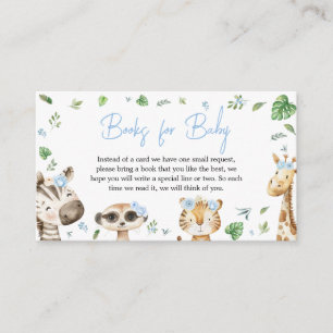 Boy Wild One Safari Books for Baby Enclosure Card