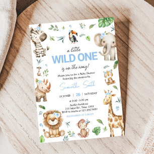 Boy Wild One Safari Invitation