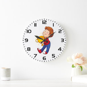 Boy Winner  Large Clock