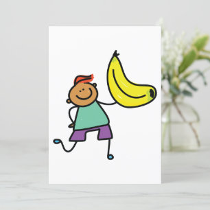 Boy With A Banana Invitation