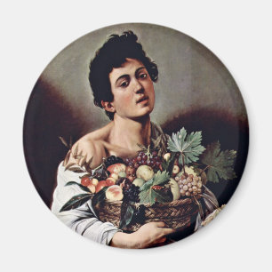 Boy With A Basket Of Fruit By Michelangelo Merisi Magnet