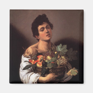 Boy with a Basket of Fruit Magnet