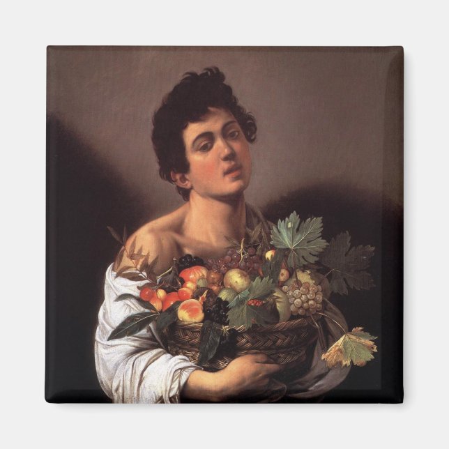 Boy with a Basket of Fruit Magnet (Front)