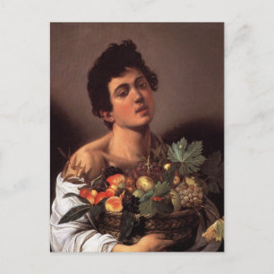 Boy with a Basket of Fruit Postcard