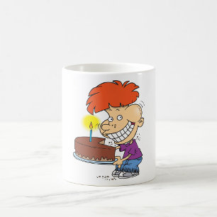 Boy With A Birthday Cake Coffee Mug