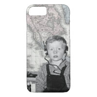 Boy With Crystal Radio Set Map