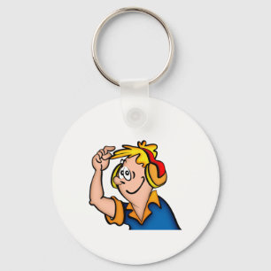 Boy With Headphone Key Ring