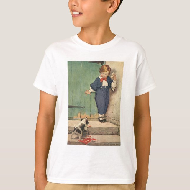 Boy with Puppy Dog T-Shirt (Front)