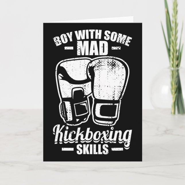 Boy With Some Mad Kickboxing Skills  Card (Front)