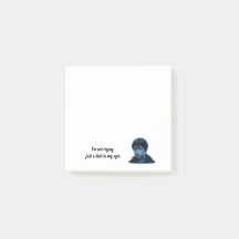 Boy with tears post-it