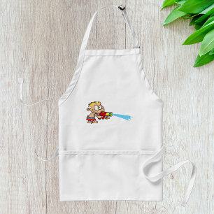 Boy with Water Gun Summer Fun Standard Apron