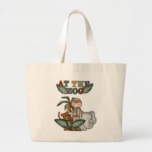 Boy Zoo Keeper Tshirts and Gifts Large Tote Bag