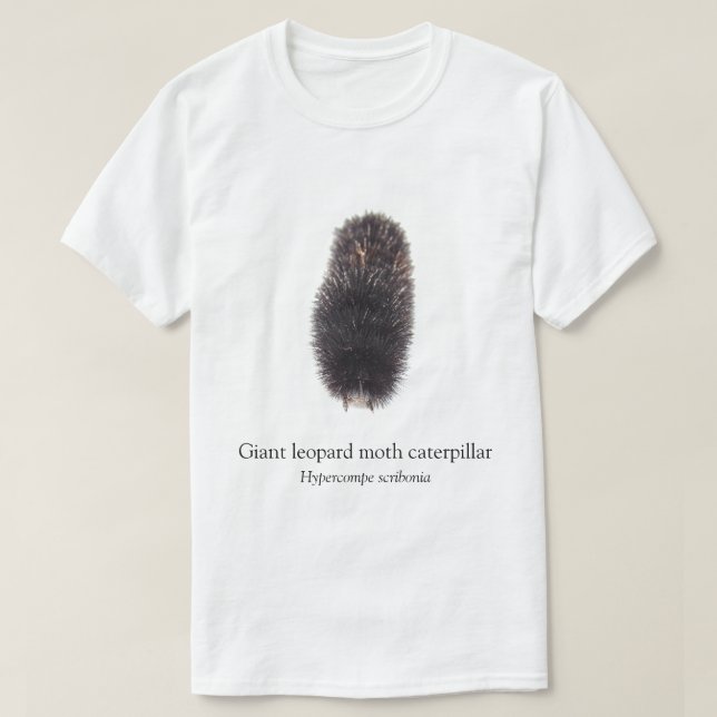 BOYB Giant Leopard Moth Caterpillar White T-Shirt (Design Front)