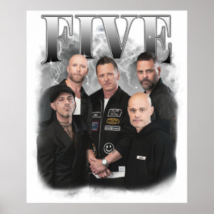 boyband five vintage poster