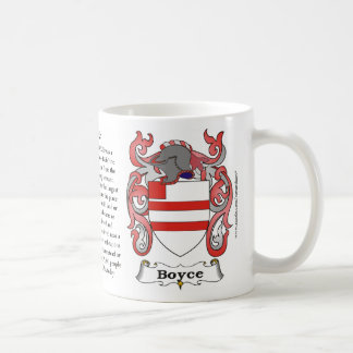 Boyce, Origin, Meaning and the Crest Coffee Mug