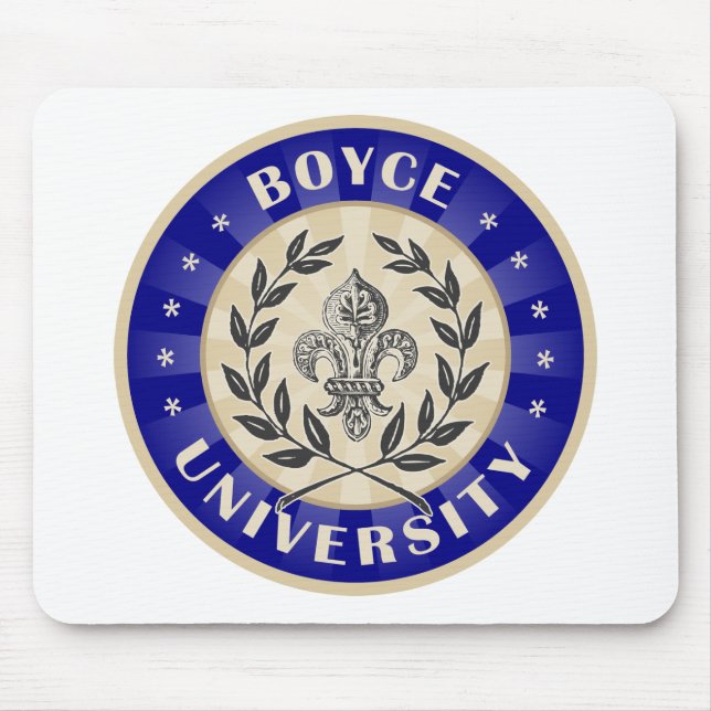 Boyce University Navy Mouse Pad (Front)