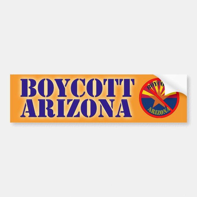 Boycott Arizona Bumper Sticker (Front)