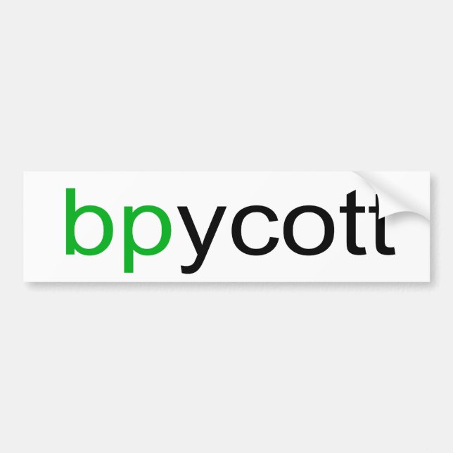 Boycott BP Bumper Sticker (Front)