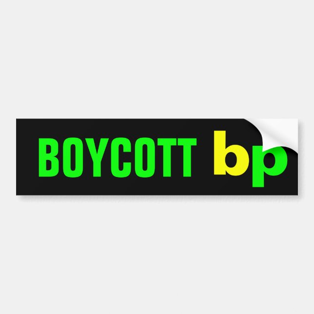 BOYCOTT bp Bumper Sticker (Front)