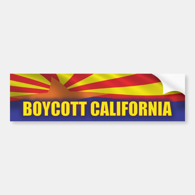 Boycott California - Support Arizona Bumper Sticker (Front)