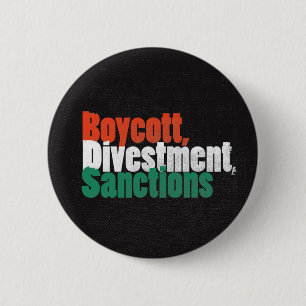 Boycott, Divestment, Sanctions 6 Cm Round Badge