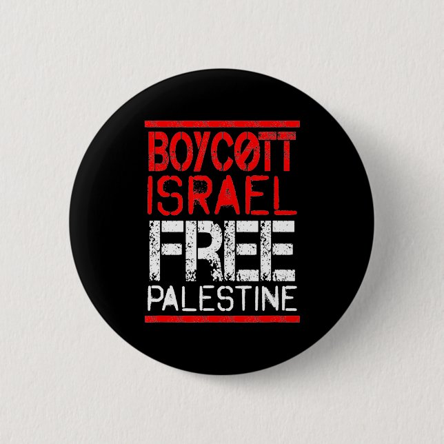 Boycott Israel Palestine Gaza War Awareness  6 Cm Round Badge (Front)