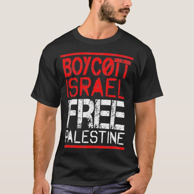 Boycott Israel Palestine Gaza War Awareness  T-Shirt (Front)