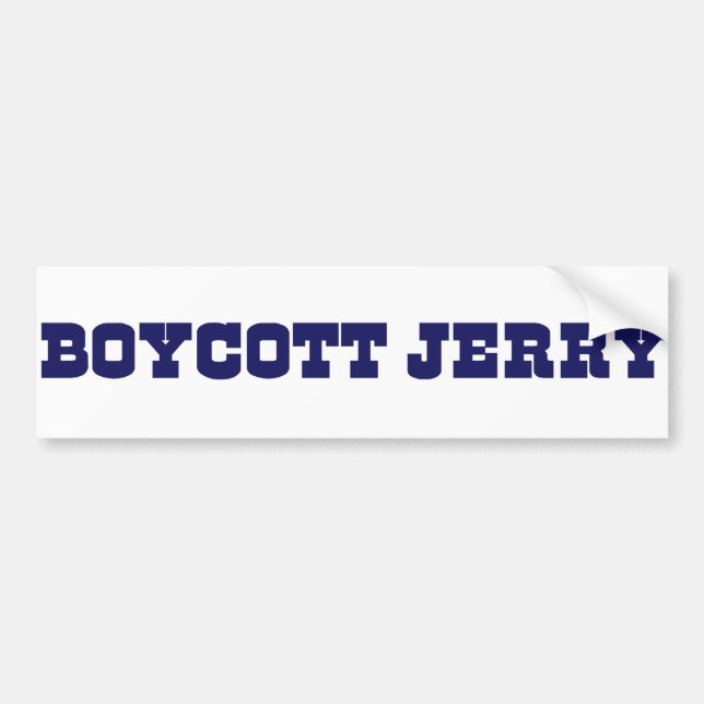 Boycott Jerry bumper sticker (Front)