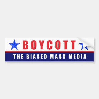 Boycott Media Bumper Sticker