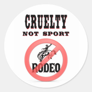 Boycott Rodeo Classic Round Sticker