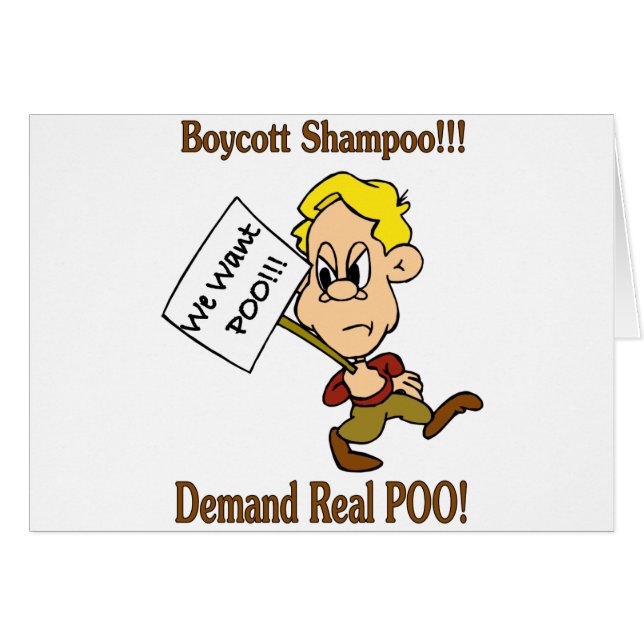 Boycott Shampoo - Demand Real POO (Front Horizontal)