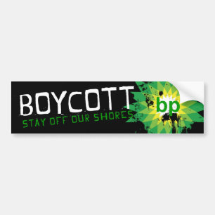 Boycott_stay Off Our Shore Bumper Sticker
