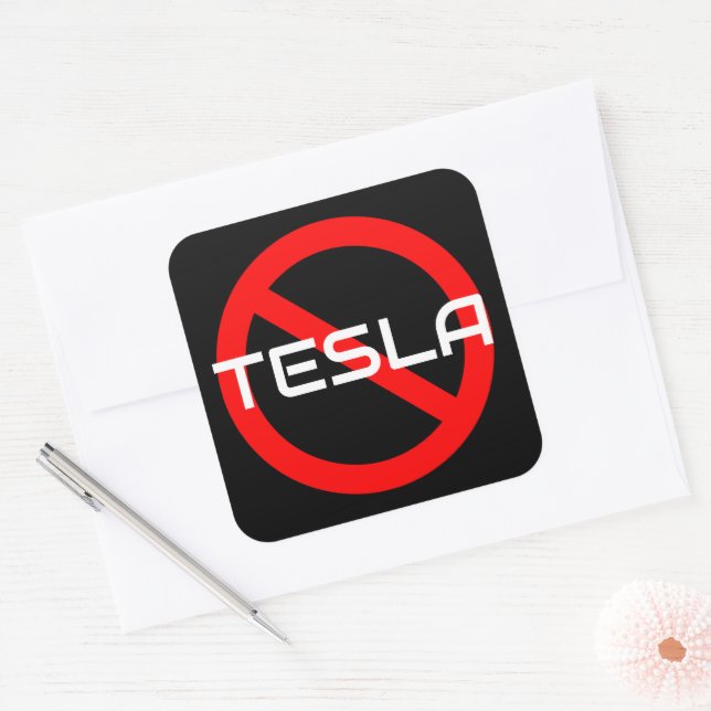 Boycott Tesla Sticker (Envelope)