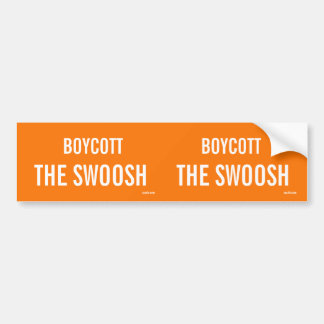 Boycott The Swoosh Bumper Sticker