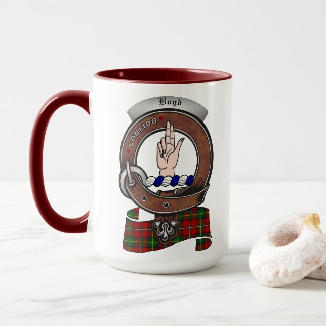 Boyd Clan Badge Combo 15oz Mug (With Donut)