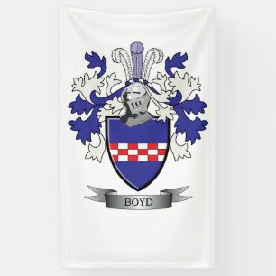 Boyd Family Crest Coat of Arms Banner